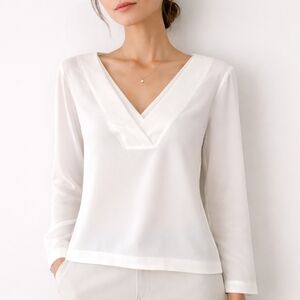 Massimo Dutti White Blouse Size Small